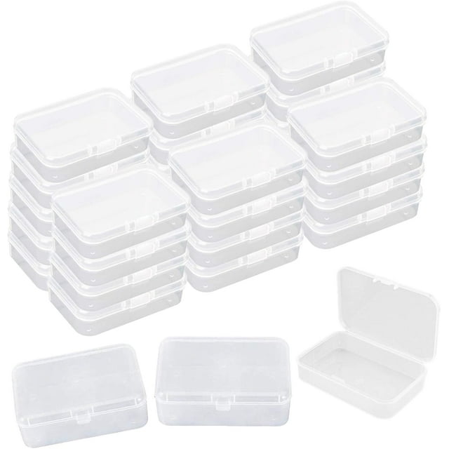 Rectangle Mini Clear Plastic Storage Containers Box Case with lid for Items Pills Herbs Baby Products Bead Jewelry and Other Small Items (* * )