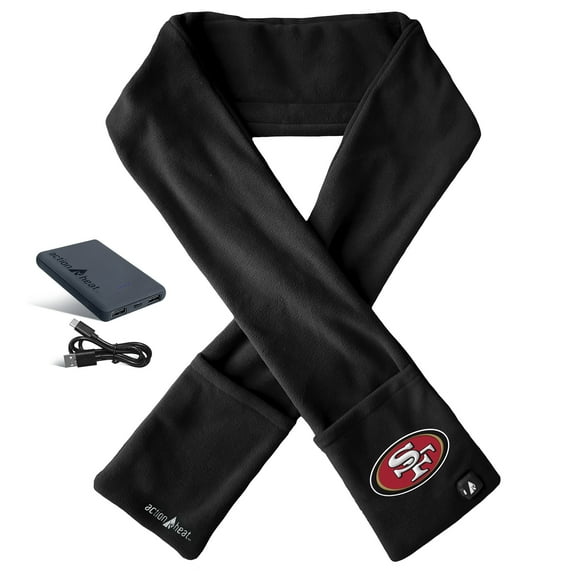 ActionHeat Black San Francisco 49ers 5V Battery Heated Scarf