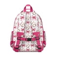 thumbnail image 3 of Pink Baseballs and Bows Pattern Backpack for School,Cute School Bag,Schoolbag with Adjustable Shoulder Straps & Padded Back,15.25"x11.5"x5.25", 3 of 5