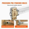 thumbnail image 5 of VEVOR Push Bar Door Locks Panic Exit Device with Exterior Lever Emergency Lock Stainless Steel Commercial Door, with Exterior Lever and 3 Keys for Metal Wood Door, 5 of 9