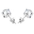 thumbnail image 3 of AeraVida Amazing Crystal Purple and Blue Prism Cube Sterling Silver Unisex Stud Earrings, 3 of 6