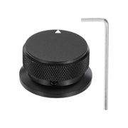 Uxcell Aluminium Potentiometer Knobs, 1/4" (6mm) Universal Volume Tone Control Knobs with Arrow Indicator for Guitar, Bass, 13/16" Black