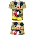 thumbnail image 1 of Camisetas de manga corta de Mickey Mouse + pantalón corto, conjunto informal de dibujos animados de verano para niñas, ropa de Disney, trajes bonitos de 1 a 14 años, 7T Gao Jinjia LED, 1 of 2