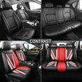 thumbnail image 3 of Red Rain Universal Leather Black and Red Car Seat Covers for Cars Fit 5 Seats (U-Black+Red+Beige), 3 of 7
