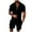 Black, variant on Wyzesi Mens Sweatsuits Set Cotton Short Sleeve Men's Suit Two Suits Men's Solid Color Shirt and Shorts Zipper Access Top Men's Pantsuit Set Suit Bodysuits for Men Long Sleeve Leggings
