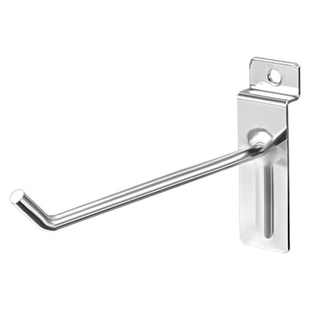10cm Slat Wall Hook for Room Garage Retail Store Display, Chrome Plated 15 Pcs