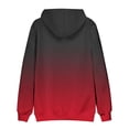 thumbnail image 3 of VBTAPA Men's Fashion Hoodies & Sweatshirt Gradient Color Hooded Sweayshirt Oversized Drawstring Pullover Hoodie Loose Casual Sweatshirts with Kangaroo Pocket Wine XXL, 3 of 5