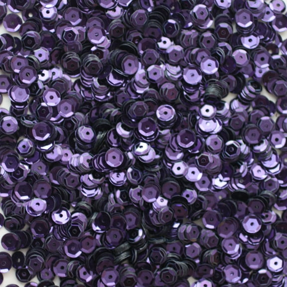 Deep Purple Plum Cup Sequins 5mm Shiny Metallic Made in USA