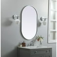 thumbnail image 3 of Metal Frame Oval Mirror 24x40 Inch in Silver, 3 of 3