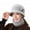 Grey, variant on Dbuoem 2Pcs/Set Women Winter Hat Scarf Set Elastic Soft Hat Scarf Set