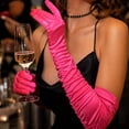 thumbnail image 4 of Long Gloves Costume Women Long Satin Opera Gloves Elbow Length, 4 of 4