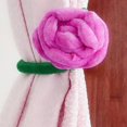 thumbnail image 4 of Finale Effacer! Simulation Tournesol Fenêtre Fleur Peluche Rideau Boucle Rose Fleur Décoration Bleu, 4 of 6
