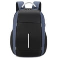 thumbnail image 1 of Mochila para computadora portátil, mochila delgada para viajes de negocios, mochila para computadora portátil con puerto de carga USB, mochila para computadora universitaria, azul oscuro, 1 of 6