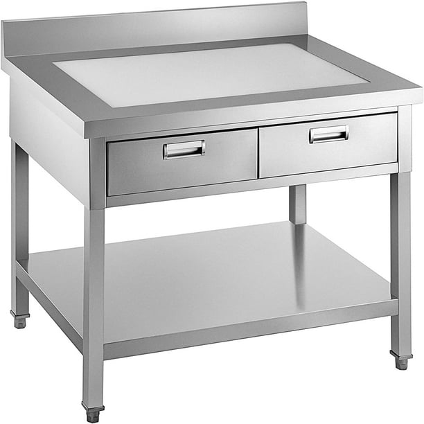 VEVOR Commercial Worktable Workstation 24 x 42 in Commercial Food Prep
