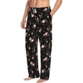 thumbnail image 6 of Susaid Flowers Print Mens Pajama Pants Set Sleep & Lounge Pants, PJ Bottoms with Pockets and Button Fly-Small, 6 of 6