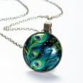 thumbnail image 6 of Peacock Feather Necklace Personalized Custom Photo Round Pendant Adjustable Stainless Steel Necklaces with Gift Box for Men Women Mothers Valentine's Jewelry Gift, 6 of 6