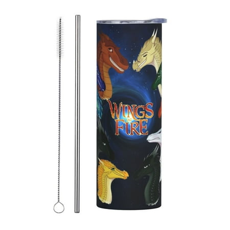 

Wings Of Fire 20oz Straw Cup Stainless Steel Mug Water Bottle Insulated Travel Mug For Cold & Hot Drinks Straw Two-Piece Set