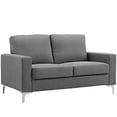 thumbnail image 2 of Modway Allure Modern Steel & Fabric Upholstered Sofa in Gray/Silver, 2 of 4