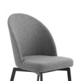 thumbnail image 4 of Swivel Fabric Dining Chair with Curved Backrest, Set of 2, Gray - Saltoro Sherpi, 4 of 5