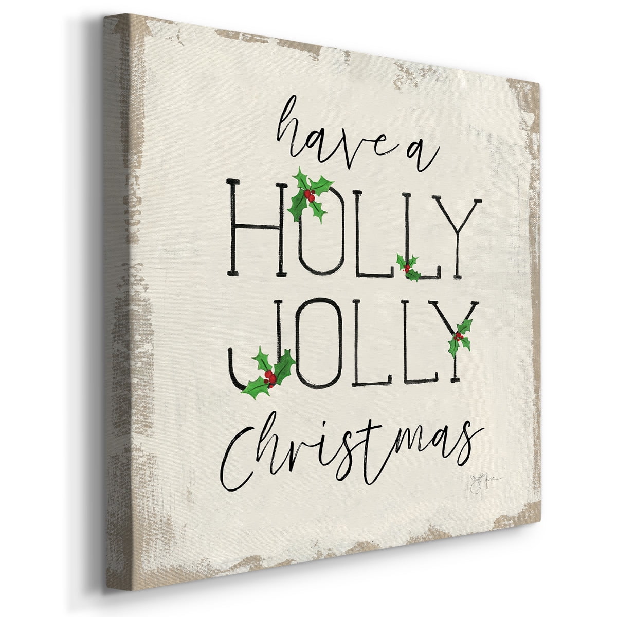 Holly Jolly Christmas- Gallery Wrapped Canvas
