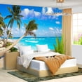 thumbnail image 2 of - Beach Mural Ocean Backgrounds Coastal Beachy Wallpaper Extra Large Wall murals for Bedroom Living Room（not Peel and, 2 of 4