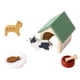 thumbnail image 2 of Casa de muñecas de madera con accesorios para mascotas, juego de juguetes educativos, modelo de casa para mascotas para niños, 2 of 9
