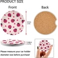 thumbnail image 3 of GZHJMY Cute Ladybug-1 Car Coasters 2 Pieces, Absorbent Ceramic Cork Base Car Coasters, Drink Cup Holder Coasters, with Finger Notches, Easy to Remove and Clean, 3 of 6