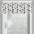 thumbnail image 4 of Ambesonne Rooster Valance & Curtain, Cockerel Chicken Poultry, 55"x36", Charcoal Grey Pale Mauve, 4 of 7