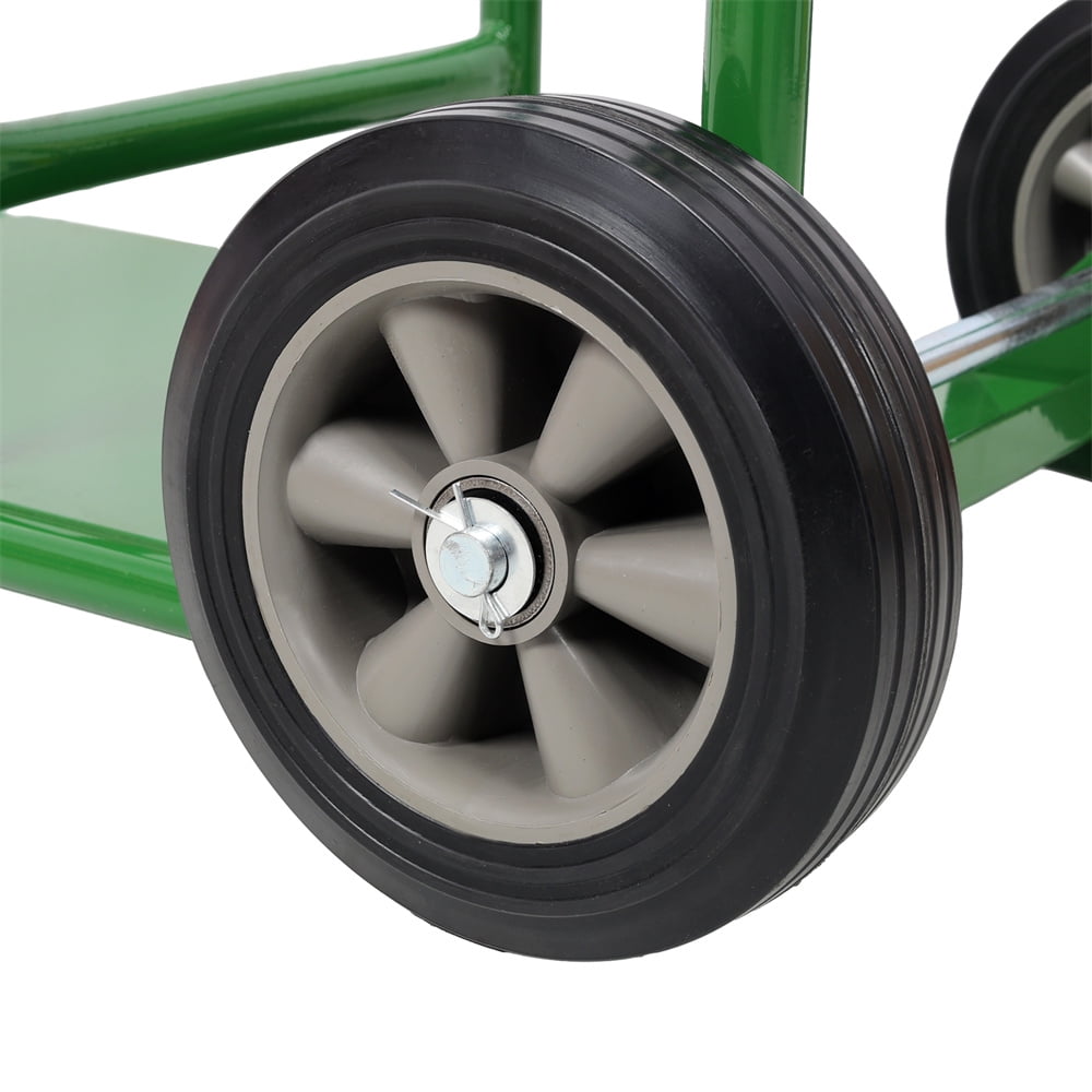 440lbs capacity Cylinder Cart, Welding Cylinder Hand Truck, Large Dual Oxygen Tank 9.5" Cart Dolly With 8-Inch Solid Rubber Wheels
