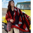 thumbnail image 3 of PIKADINGNIS Women Shawl Wraps Pattern Cardigan Poncho Open Front Sweater Coat Blanket Travel Scarf, 3 of 6