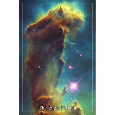 The Eagle Nebula Hubble Space Telescope Image Poster 24X36 Cluster Of (Hubble Telescope Best Images)