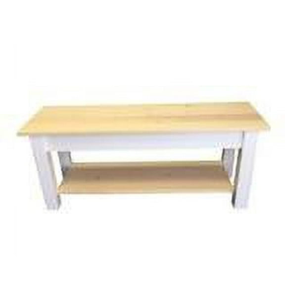 NANTUCKET BENCH WITH SHELF-30