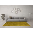 thumbnail image 3 of Ahgly Company Machine Washable Indoor Rectangle Oriental Yellow Industrial Area Rugs, 7' x 10', 3 of 4