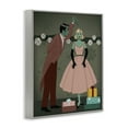 thumbnail image 4 of Stupell Industries Romantic Christmas Kiss Holiday Painting Gray Framed Art Print Wall Art, 16 x 20, 4 of 10