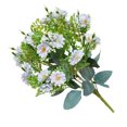 thumbnail image 3 of Worallymy Decoración floral artificial Centro de mesa Hogar Hotel Ramo de flores falsas Fiesta de boda Flor de tela de seda azul cielo Worallymy JD735806469, 3 of 6