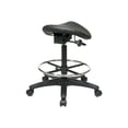 thumbnail image 2 of Office Star Backless Office Stool with Saddle Seat and Angle Adjustment, Black, 25 to 35-Inch Adjustable Height, 2 of 4