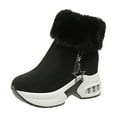thumbnail image 1 of WEAIXIMIUNG Bottes Western pour Femmes Mode Hiver en Daim Bottines Chaudes Confortables avec Tempérament, 1 of 7
