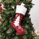 thumbnail image 5 of Bolsa de regalo para calcetines, adornos para árbol de Navidad, calcetines rojos de Navidad, set de regalo, decoración festiva para el hogar, almacenamiento plegable, tela de algodón suave,, 5 of 7