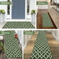 thumbnail image 6 of Yamaziot 2'x8' Carpet Runners Rug for Long Hallways Floor with Rubber Backing, Washable Non Slip Farmhouse Kitchen Laundry Room Mat Doormat, Green, 6 of 9