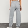 thumbnail image 4 of Lounge Pants for Women Solid Color Elastic Waist Straight Leg Waffle Long Sweatpants Ladies Fall Winter Sport Joggers(Gray,S), 4 of 5
