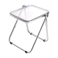 thumbnail image 1 of Mesa plegable con bandeja, mesa plegable pequeña, ahorra espacio, mesa auxiliar multifuncional pequeña para oficina, apartamento, hogar, dormitorio Transparente, 1 of 8