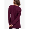 thumbnail image 2 of ellos Women's Plus Size Button-Trim Sweater Tunic - 34/36, Rich Pine, 2 of 4