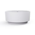 thumbnail image 4 of 49 Inch Round Freestanding Soaking Bathtub for Bathroom, Solid Surface Matte White Tub with Modern Design for Spacious Layouts, Deep Soak Experience, Easy Installation, 4 of 9