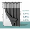 thumbnail image 7 of Charcoal Grey No Hook Waffle Weave Shower Curtain with snap-in Liner Replacement, 230GSM Waterproof Fabric Hotel Shower Curtain Set for Bathroom, Through Mesh Top Window,71Wx77H, 7 of 7