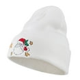 thumbnail image 2 of Santa Claus with Stars Embroidered Beanie - White OSFM, 2 of 5