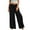 Black, variant on CHWGFWL High Waisted Pants Women's Women's Loose Casual Drawstring High Waist Pants Solid Color Straight Slit Trousers Pants for Women's High Waist (Gray ,XXL)
