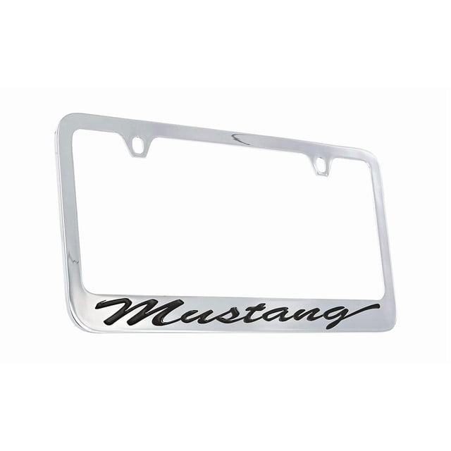 Portaplaca Ford Mustang cromo latón con inscripción