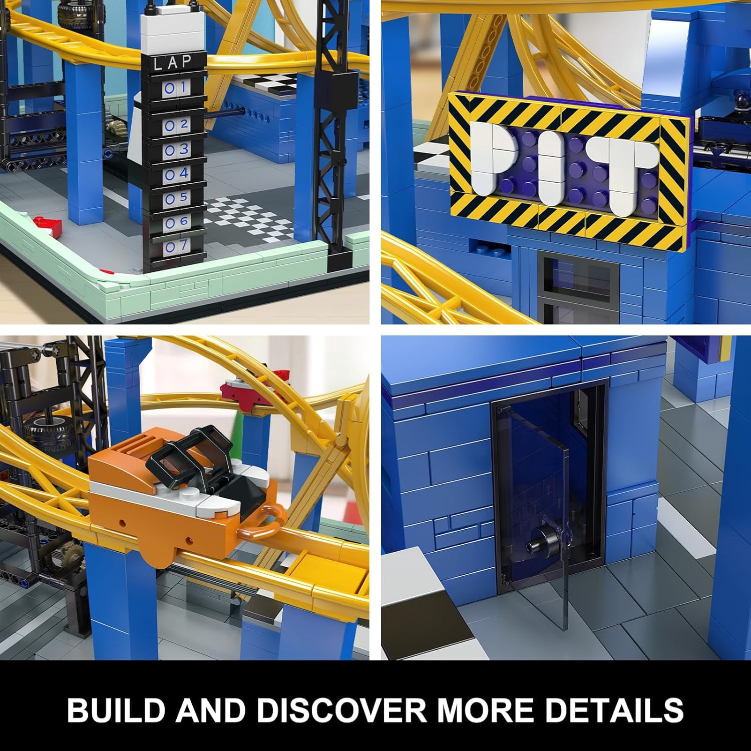 Roller Coaster Building Set, Large Amusement Park Coaster Model Kit with Motors, Whirlwind Coaster Creative Gift for Adults, STEM(1707 PCS)