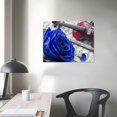 thumbnail image 4 of Shiartex  Royal Blue Wall Art Blue Rose Violin Pictures Musical Canvas Artwork Painting Gallery Wrapped Ready to Hang 16x12in, 4 of 6