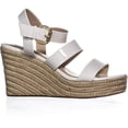thumbnail image 4 of Womens Steve Madden Valery Platform Wedge Sandals, White Patent, 10 US, 4 of 6